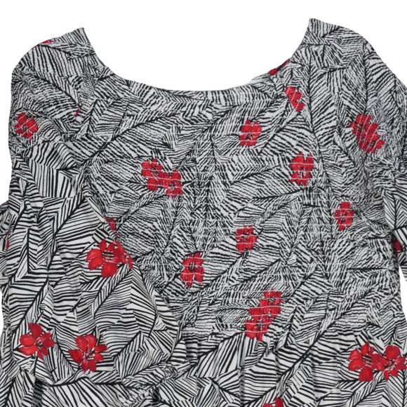 J Jill Blouse Womens Size XL Petite PXL Top Shirt Smocked Bodice Peasant Boho - Picture 2 of 11